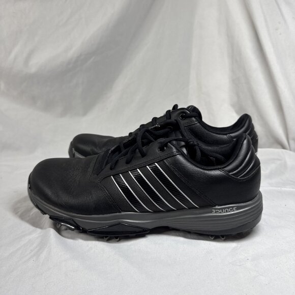 Adidas Bounce Adipower Black Leather Golf Shoe Bounce Men\'s Size 10.5 EUC F33681 main image 6